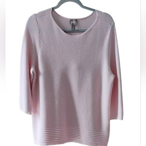 Chico's Soft Pink Crew Neck Sweater